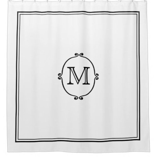 Elegant Custom Monogram Shower Curtain