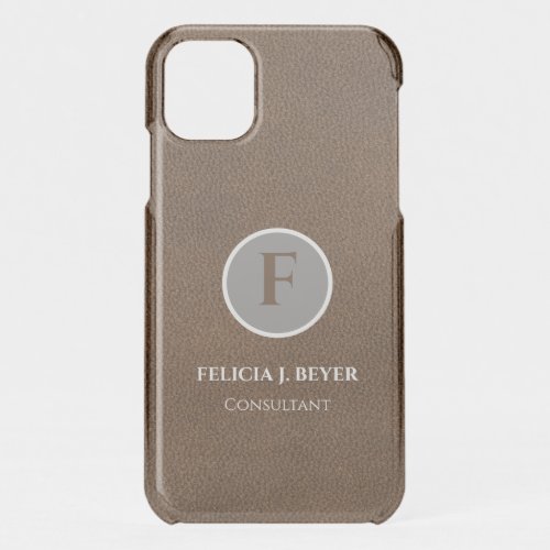 Elegant Custom Monogram iPhone 11 Case