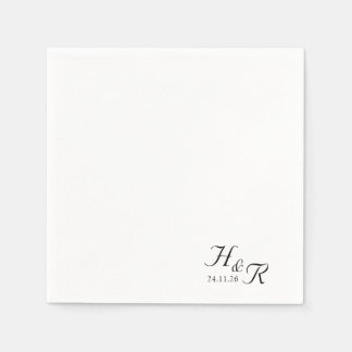 Elegant Custom Monogram Wedding Napkins