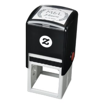 Elegant Custom Monograms Wedding Self Inking Stamp | Zazzle