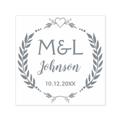 Elegant Custom Monograms Wedding Self Inking Stamp