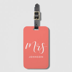 Elegant custom Mrs Luggage Tag