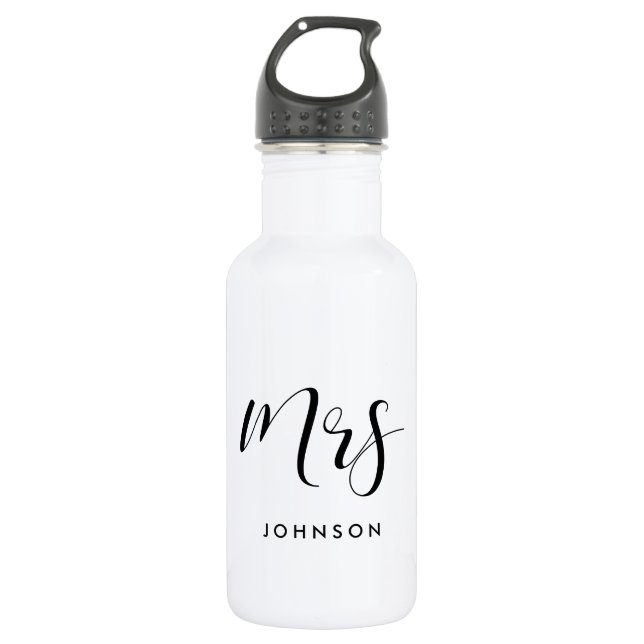 Elegant custom Mrs Stainless Steel Water Bottle (Front)