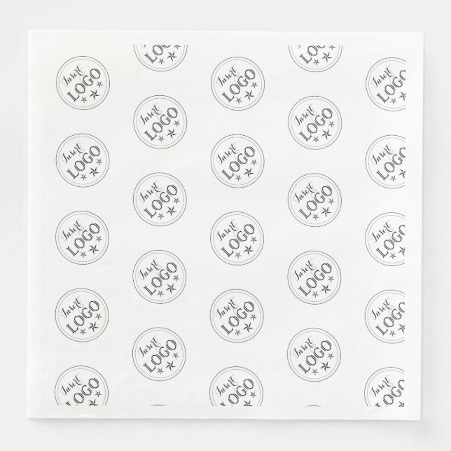 Elegant Custom Name and Title Standard Paper Dinner Napkins (Front)