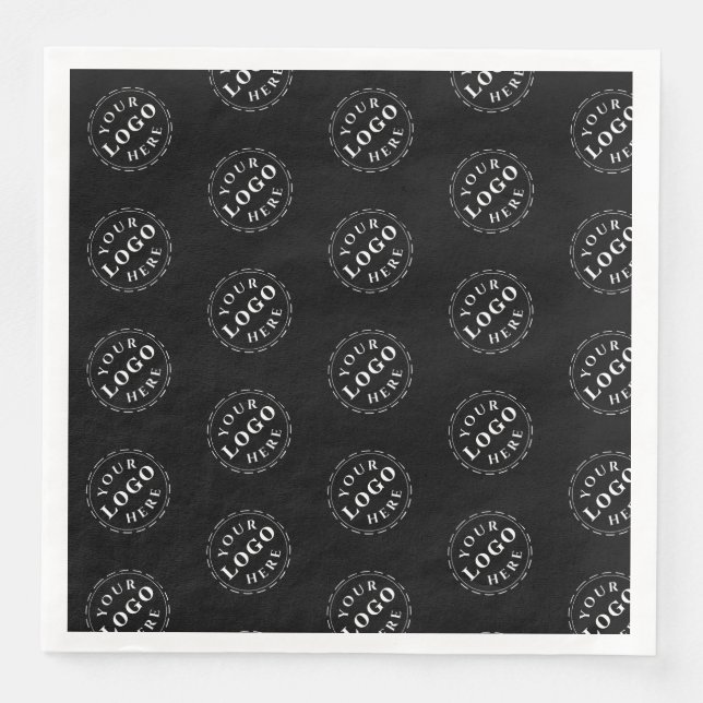 Elegant Custom Name and Title Standard Paper Dinner Napkins (Front)