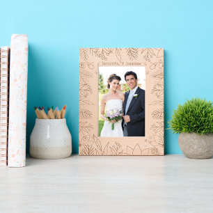 Elegant Custom Name Couple Memory Photo Engraved Frames
