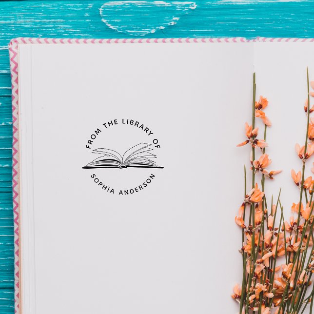 Elegant Custom Name From The Library Of Self-in Self-inking Stamp (Creator Uploaded)