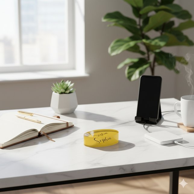 Elegant Custom Name Glass Paperweight Gift (Creator Uploaded)