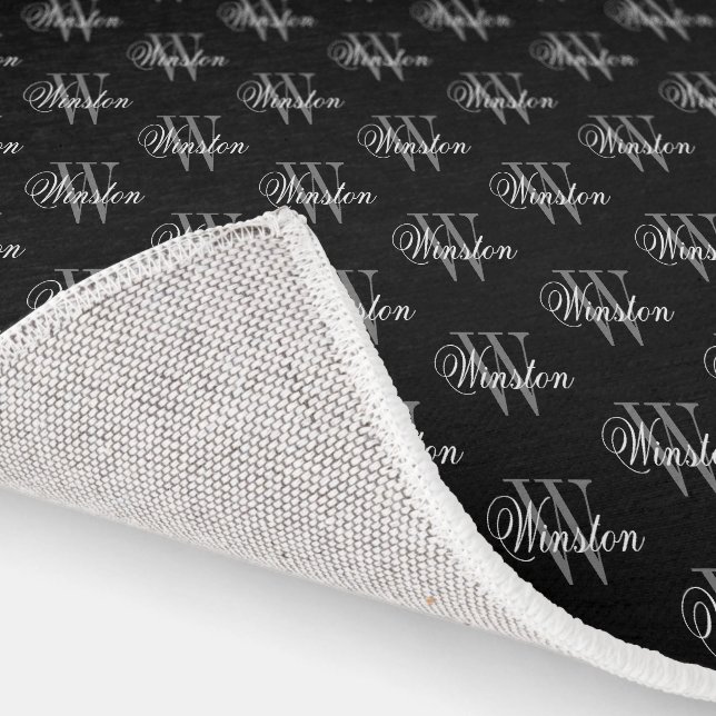 Elegant custom name monogram pattern area rug (Indoor)