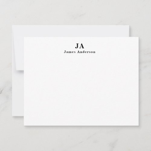 Elegant Custom Name Professional Formal Typography Note Card