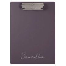 Elegant Custom Name Purple Taupe