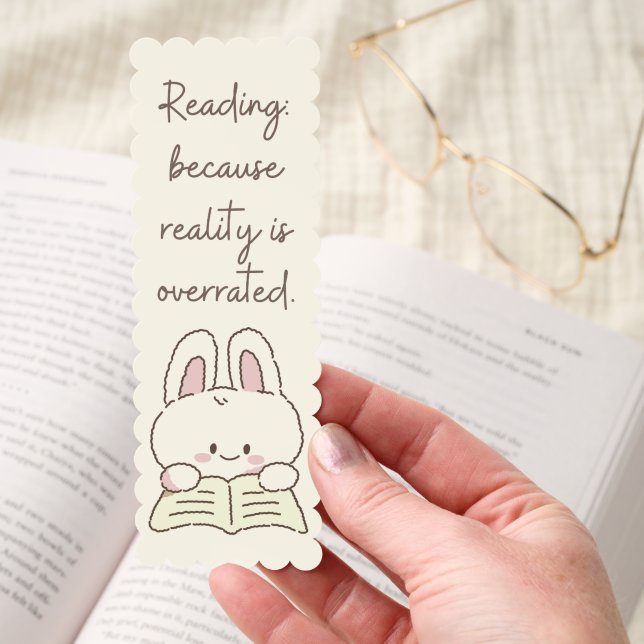 Elegant Custom Name Reality is Overrated Bookmarks (Hand)