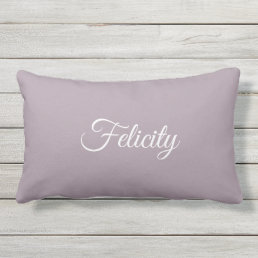 Elegant Custom Name Script Initial Letter F Modern Lumbar Pillow