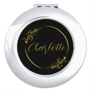Elegant Custom Name Stylish Frame Beauty Mirror