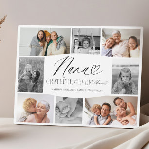 Elegant Custom Nana Photo Collage Keepsake Plaque