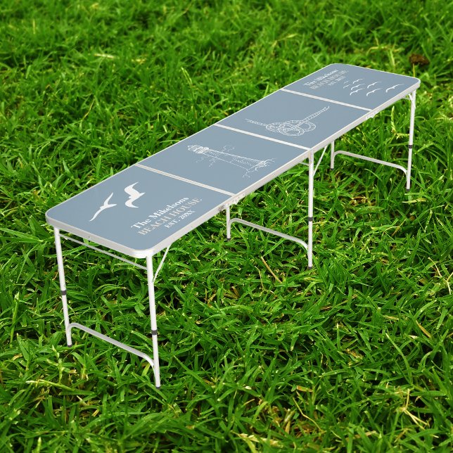 Elegant Custom Nautical Beach House Beer Pong Table (Creator Uploaded)