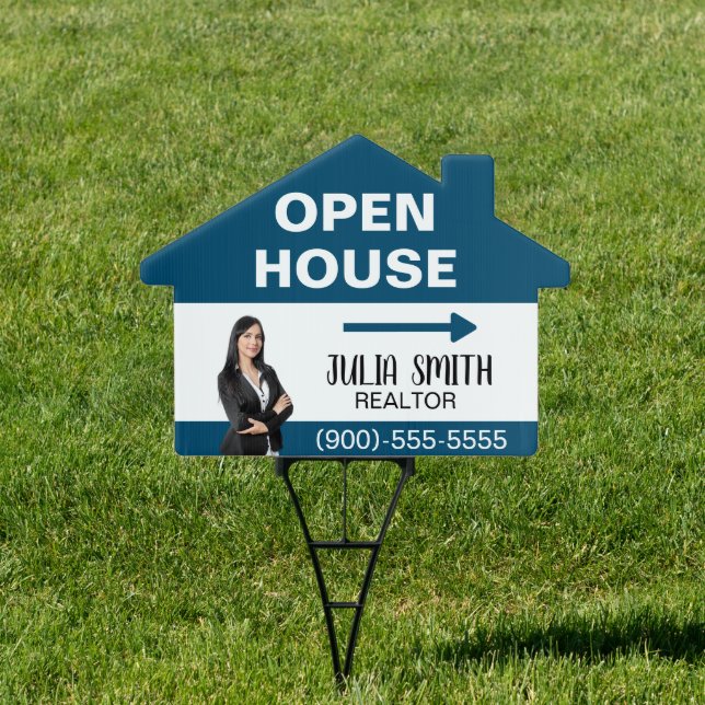 Elegant Custom Open House Real Estate Agent Sign (Insitu)