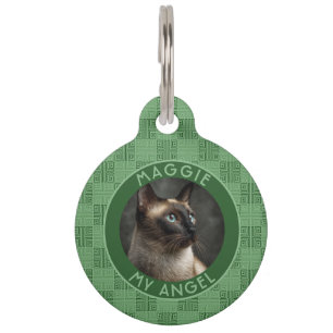 Elegant Custom Pet Parent Gift Tribal Motif ID Tag