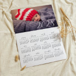 Elegant custom photo calendar 2025 poster<br><div class="desc">An elegant photo calendar poster to customize with a family picture,  a perfect way to start the year 2025.</div>