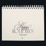 Elegant Custom Photo Calligraphy Cream Christmas Calendar<br><div class="desc">***this design is part of a christmas holiday collection*** _______________________ this design template is fully editable and customizable by you the customer - click personalize further button if you with to move, add, delete or make major changes to the design _______________________ *if you have any DESIGN questions or need more...</div>