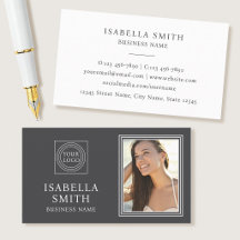 Elegant Custom Photo Logo Professional Gray White
