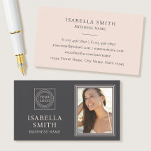 Elegant Custom Photo Logo Professional Pink Gray