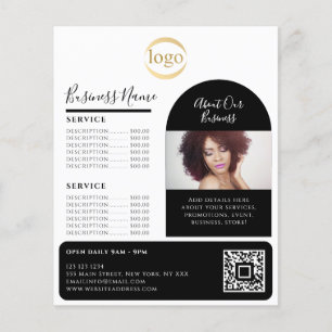 Elegant Custom Photo Logo Promotional Esthetician Flyer