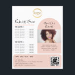 Elegant Custom Photo Logo Promotional Esthetician Flyer<br><div class="desc">Modern White and Pink Custom Photo Logo Promotional Esthetician Beauty Salon Flyer, can be easily updated with your company logo, contact details and custom flyer text and QR code The perfect solution for any business to include details of your products, services, promotions event pricing and much more! Perfect makeup artists,...</div>