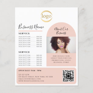 Elegant Custom Photo Logo Promotional Esthetician Flyer