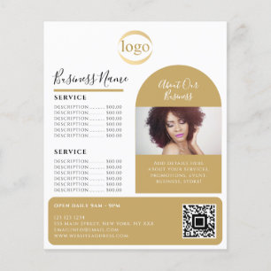 Elegant Custom Photo Logo Promotional Esthetician Flyer