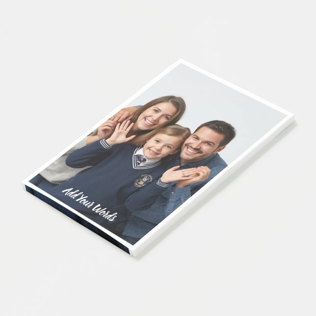 Elegant Custom Photo & Text Personalized  Post-it Notes (Angled)