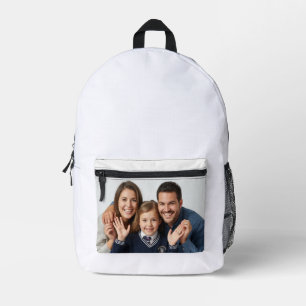 Elegant Custom Photo & Text Personalized Printed Backpack