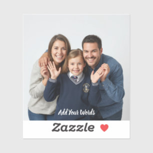 Elegant Custom Photo & Text Personalized Sticker