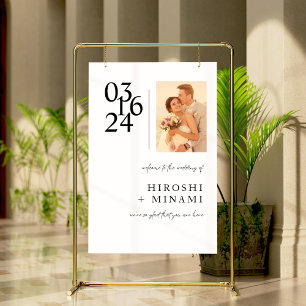 Elegant Custom Photo & Text Wedding Welcome Foam Board