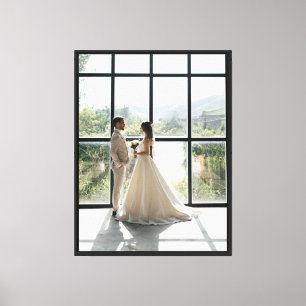 Elegant Custom Photo Wedding Canvas Print