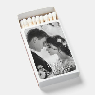 Elegant Custom Photo Wedding Matchboxes
