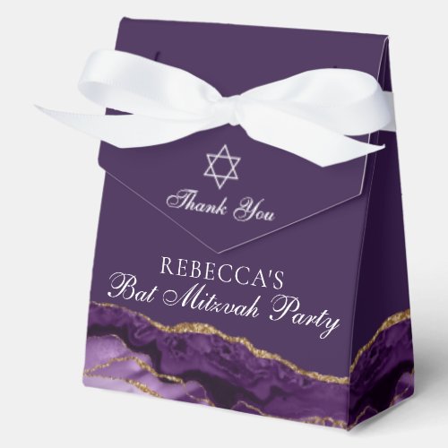 Elegant Custom Purple Gold Bat Mitzvah Party