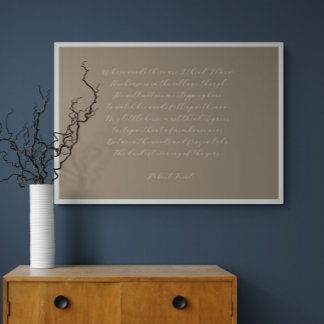 Elegant Custom Quote Poem Calligraphy Wall Art