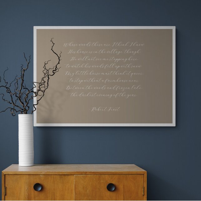 Elegant Custom Quote Poem Calligraphy Wall Art (Creator Uploaded)