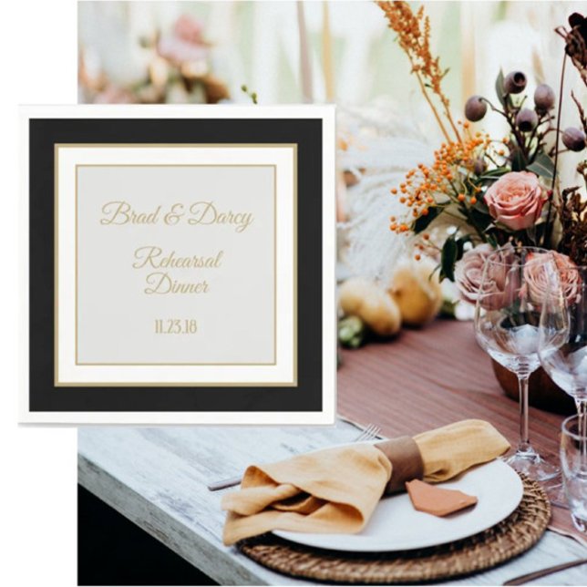 Elegant! Custom Rehearsal dinner napkins (Creator Uploaded)