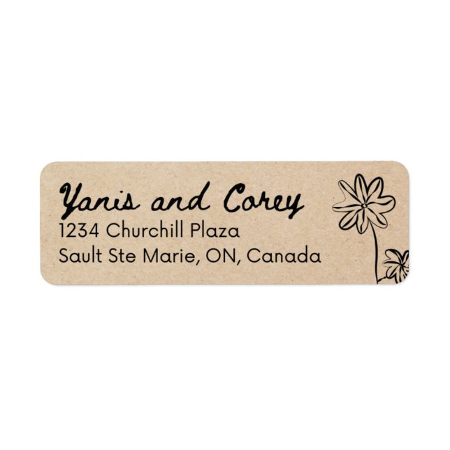 Elegant Custom Return Address Label | Personalized (Front)