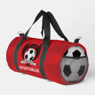 Elegant Custom Soccer Logo Duffle Bag