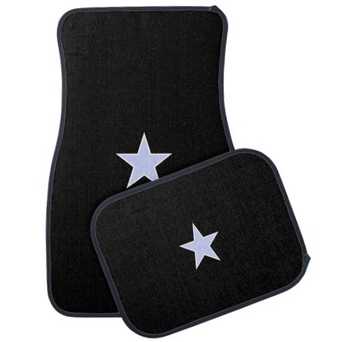 Elegant Custom Star on Black Car Floor Mat