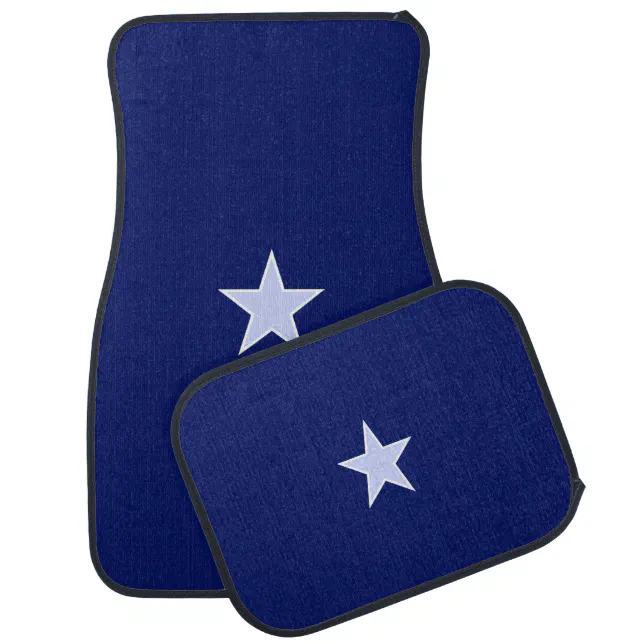 Elegant Custom Star on Navy Blue Car Floor Mat Zazzle