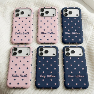 Elegant Custom Stars Blue Bridesmaid Wedding Gift iPhone 17 Pro Case