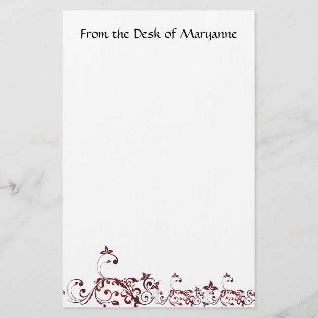 Elegant custom stationary stationery (Front)