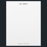 Elegant Custom Stationery<br><div class="desc">Personal stationery with your custom name, address, phone number, and email offers a polished and timeless way to communicate. Crafted with a classic font, it exudes elegance and professionalism, making it perfect for personal letters, thank-you notes, or professional correspondence. The clean design ensures your contact details are presented clearly, leaving...</div>