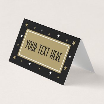 Elegant Custom Table Tent With Gold Stars by SayWhatYouLike at Zazzle