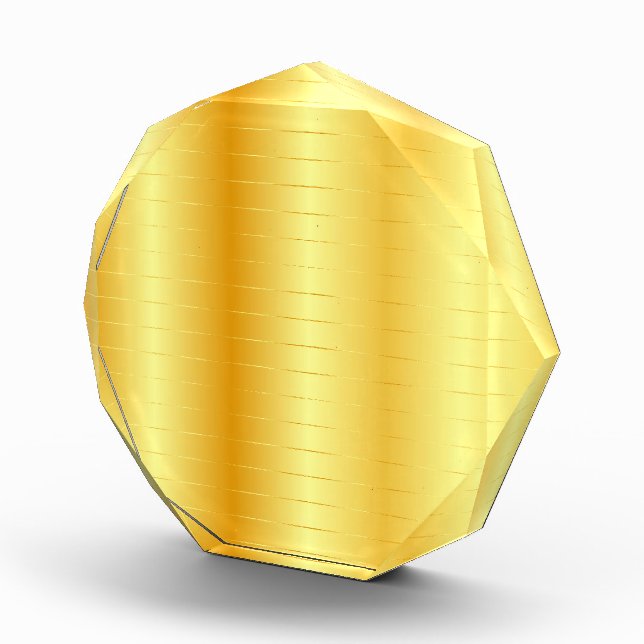 Elegant Custom Template Faux Gold Metallic Look Acrylic Award (Right)