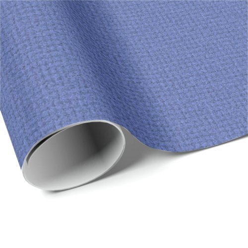 Elegant Custom Template Structured Look Blue Wrapping Paper